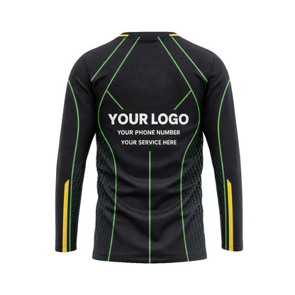 Emerald Contour Lines custom jersey JSC0016 - back