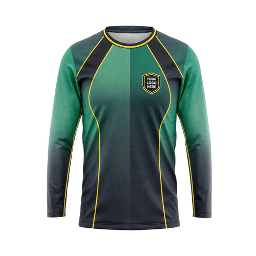 Emerald Gradient Teardrop custom jersey JSC0017 - front