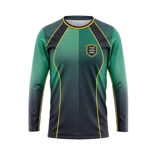 Emerald Gradient Teardrop custom jersey JSC0017 - front
