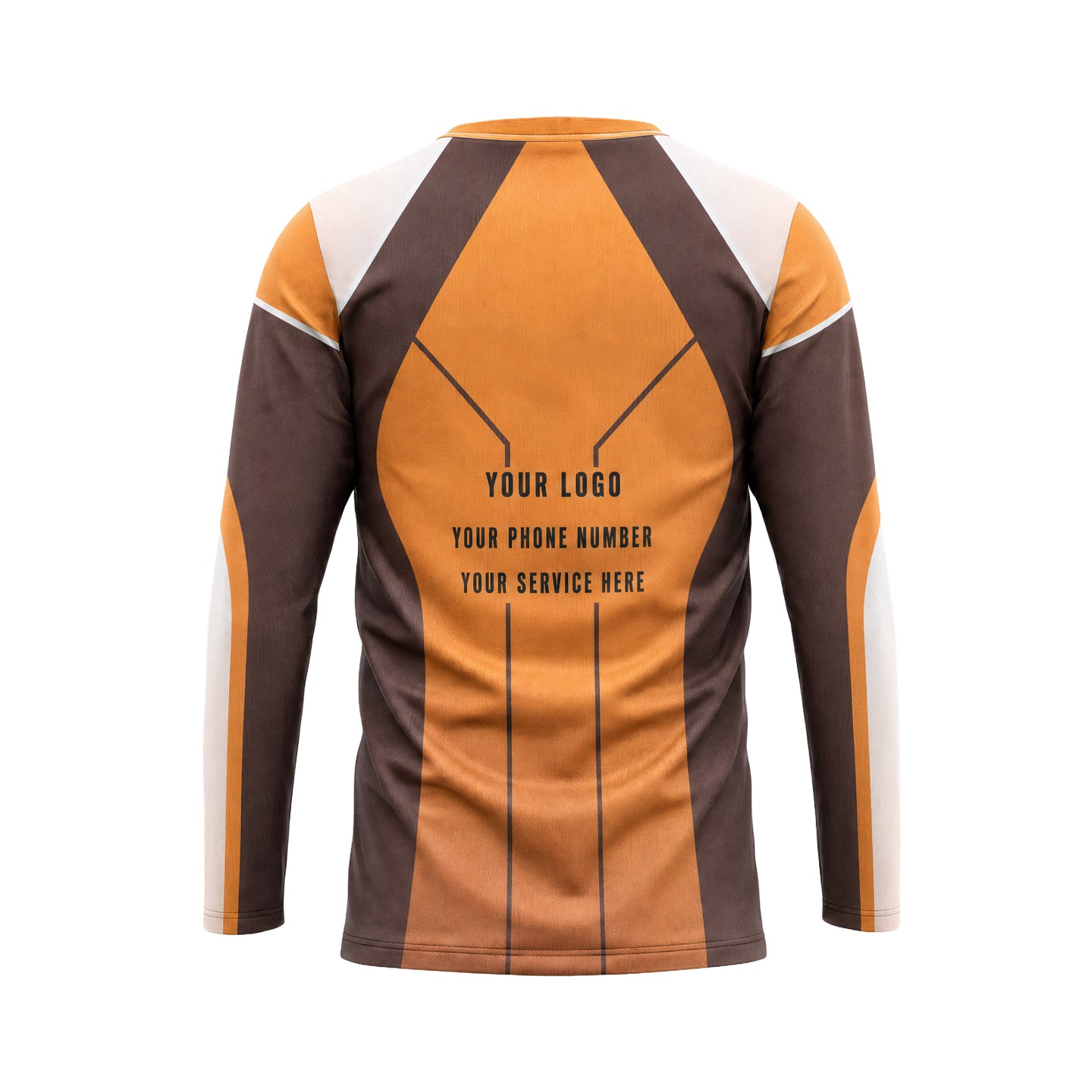 Orange Brown Blocks custom jersey JSC0018 - back
