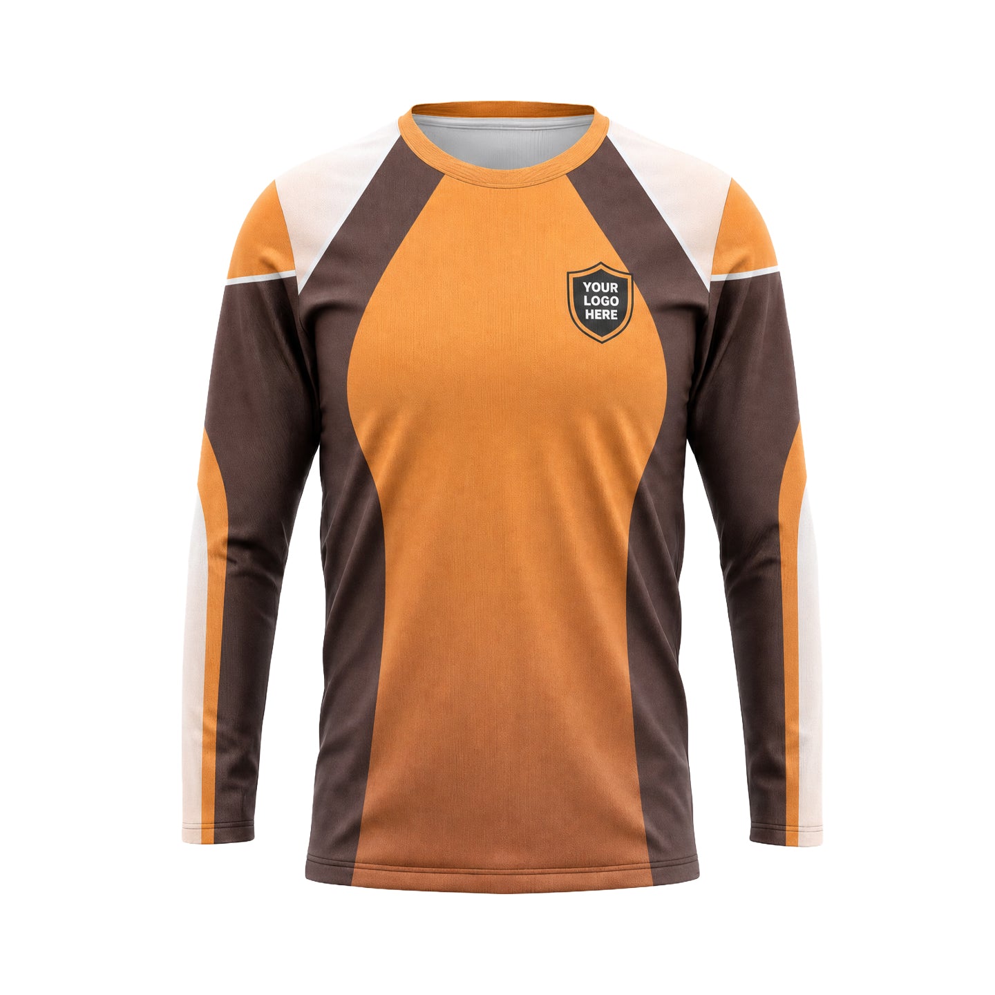 Orange Brown Blocks custom jersey JSC0018 - front