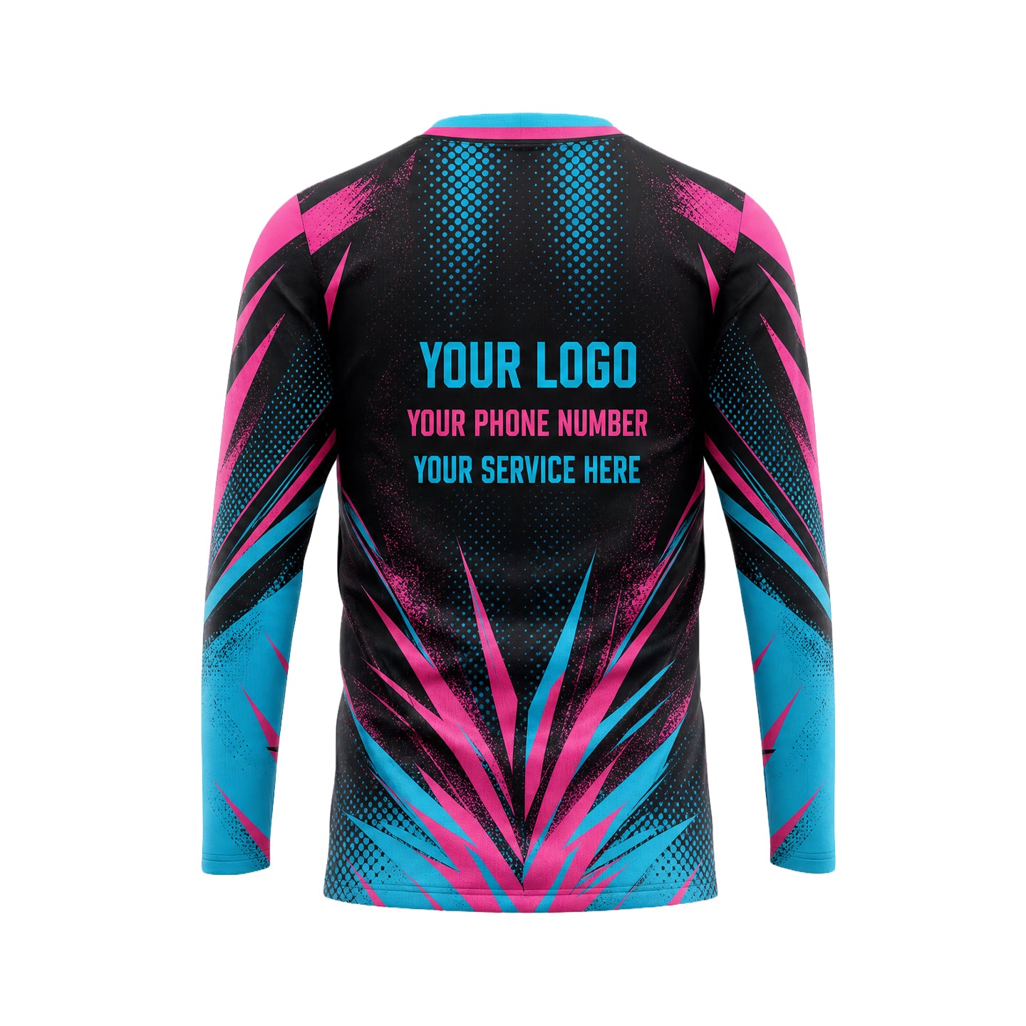 Miami Grunge Spikes custom jersey JSC0020 - back