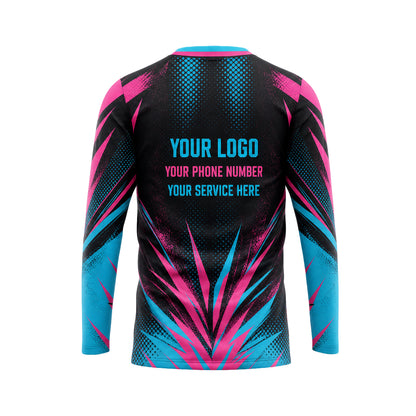 Miami Grunge Spikes custom jersey JSC0020 - back