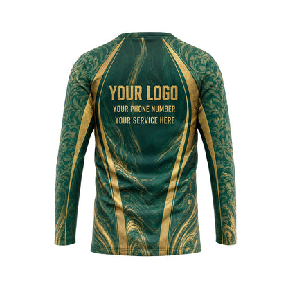 Emerald Baroque Marble custom jersey JSC0022 - back