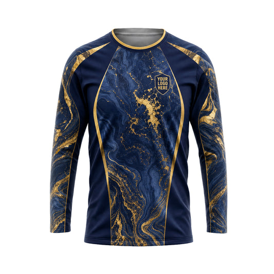 Ink Gold Marble custom jersey JSC0027 - front