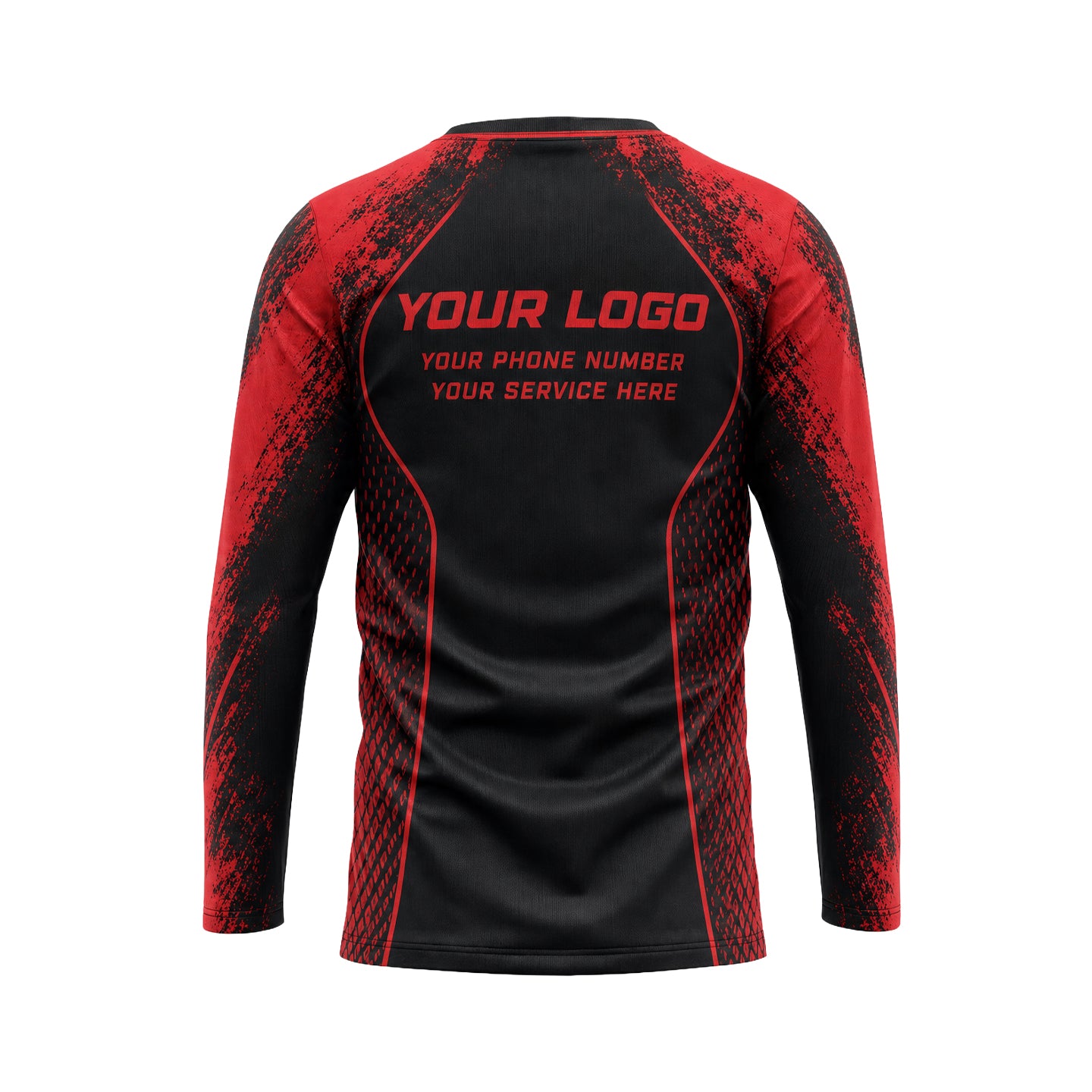 Blood Grunge Halftone custom jersey JSC0028 - back