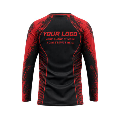Blood Grunge Halftone custom jersey JSC0028 - back