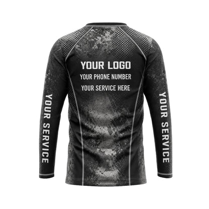 Charcoal Grunge Spine custom jersey JSC0029 - back