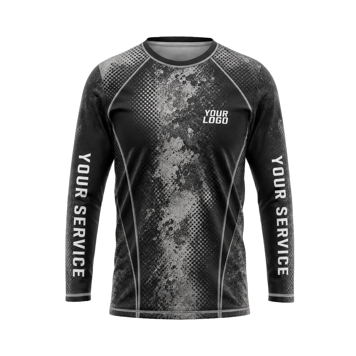 Charcoal Grunge Spine custom jersey JSC0029 - front
