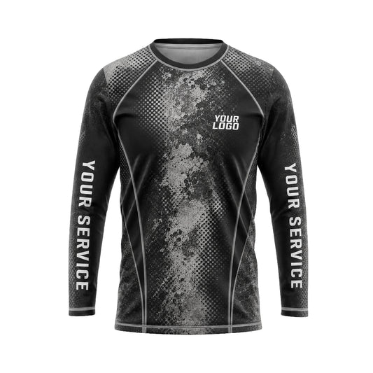 Charcoal Grunge Spine custom jersey JSC0029 - front