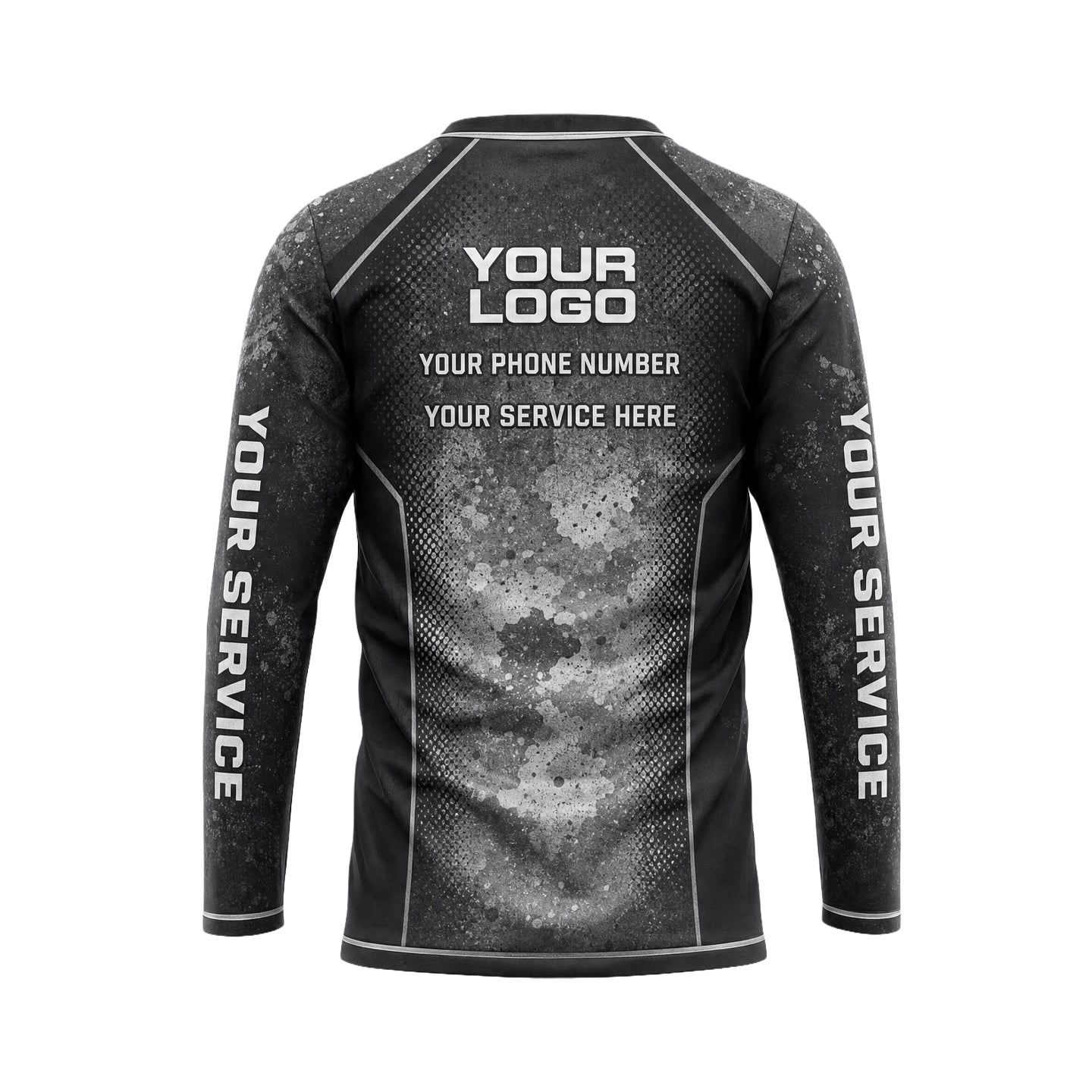 Grey Hex Camo custom jersey JSC0030 - back