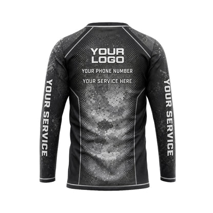 Grey Hex Camo custom jersey JSC0030 - back