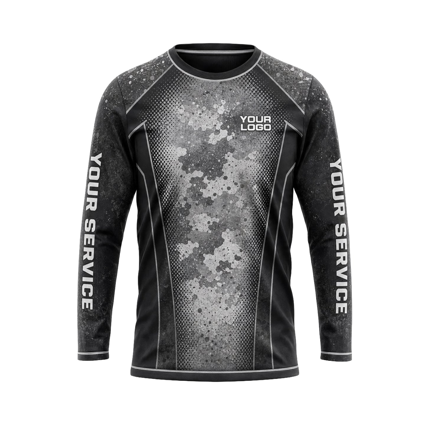 Grey Hex Camo custom jersey JSC0030 - front