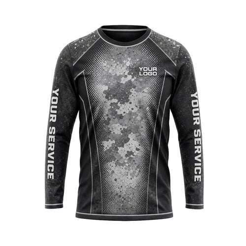 Grey Hex Camo custom jersey JSC0030 - front