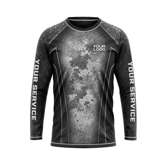 Grey Hex Camo custom jersey JSC0030 - front