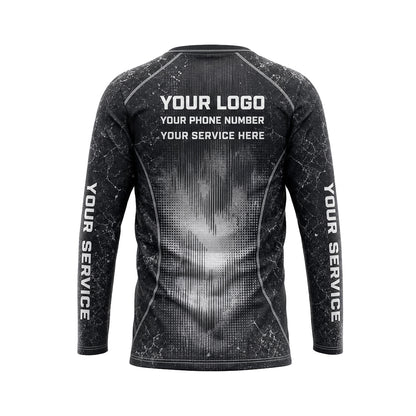 Monochrome Halftone Rain custom jersey JSC0031 - back