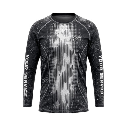 Monochrome Halftone Rain custom jersey JSC0031 - front