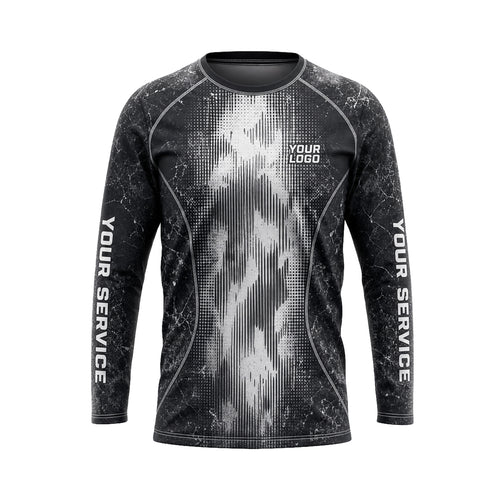 Monochrome Halftone Rain custom jersey JSC0031 - front