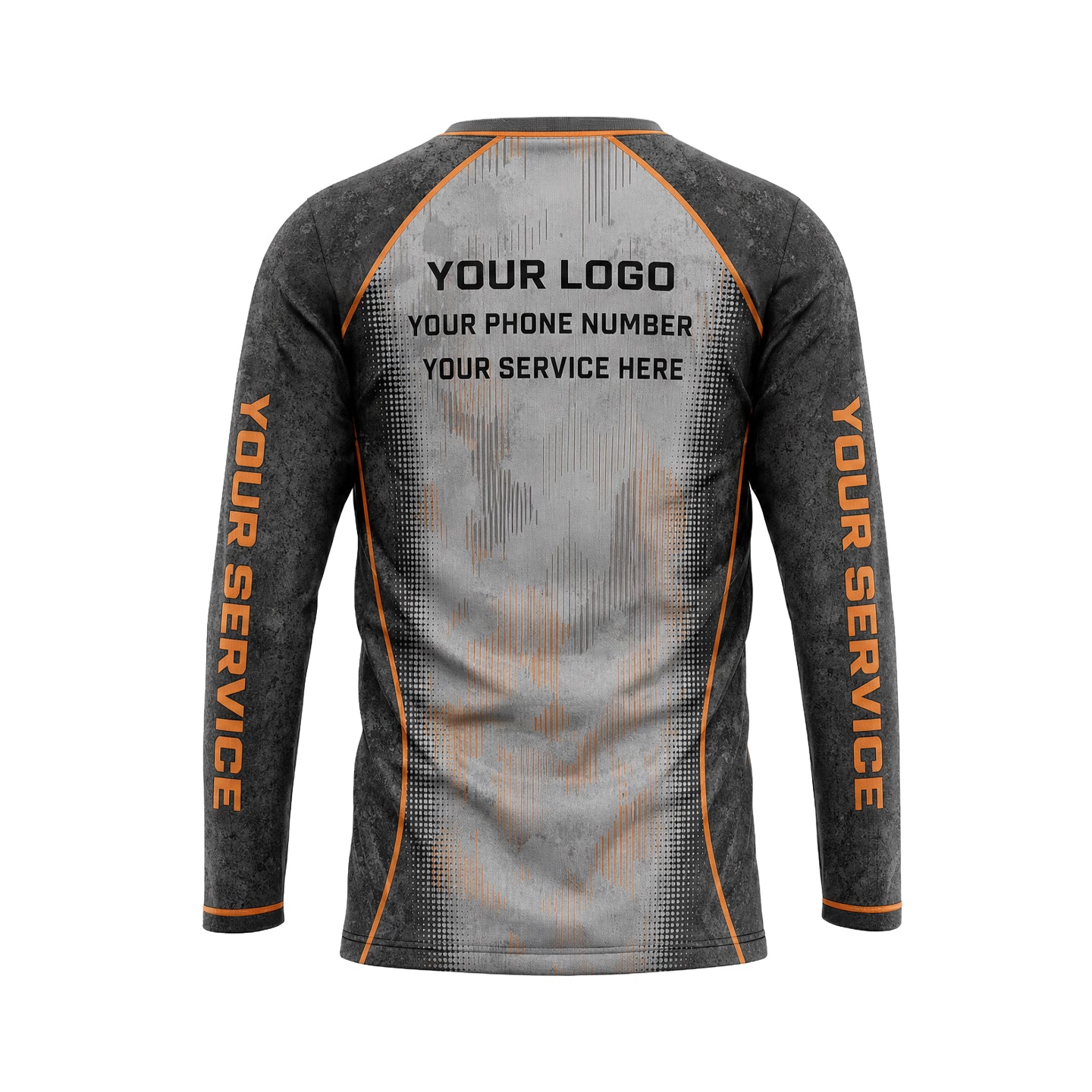 Orange Glitch Stripes custom jersey JSC0032 - back
