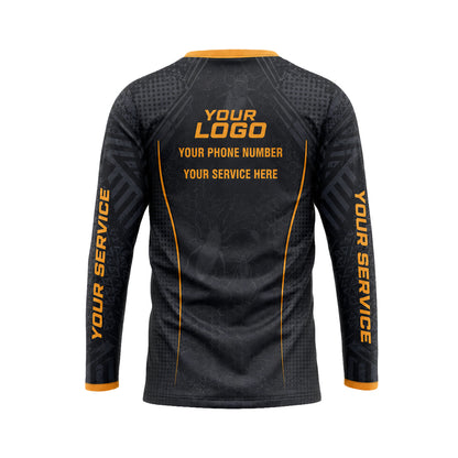 Orange Roach Silhouette custom jersey JSC0035 - back