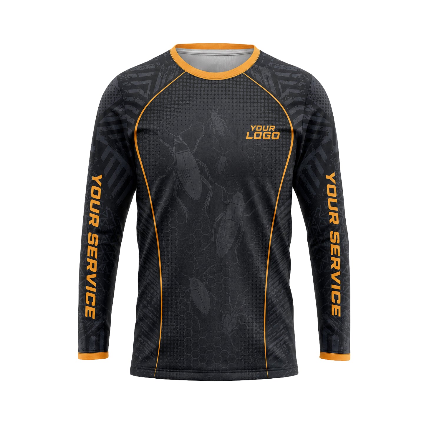 Orange Roach Silhouette custom jersey JSC0035 - front