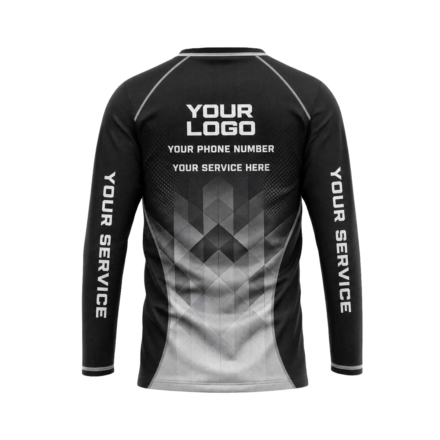 Silver Diamond Fade custom jersey JSC0037 - back