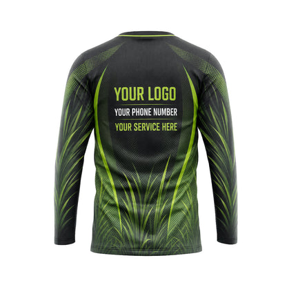 Lime Grass Blades custom jersey LCJSC0001 - back