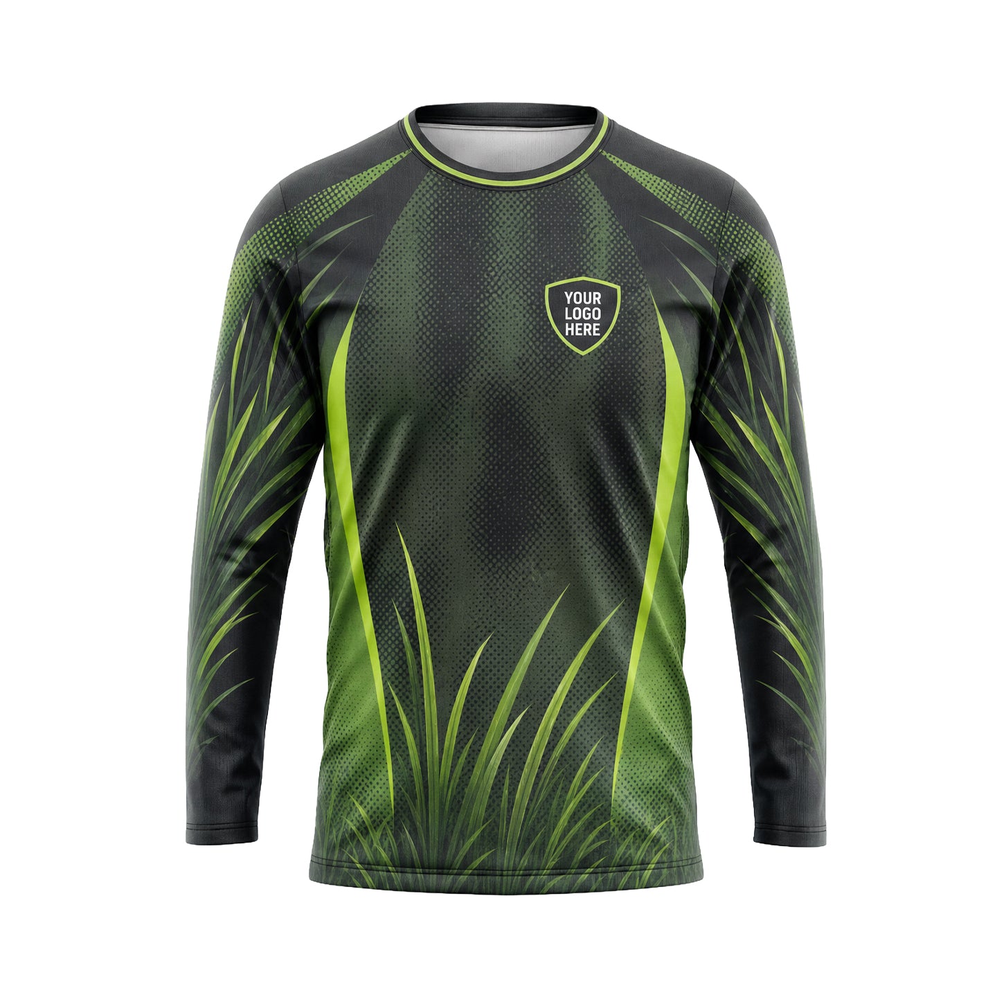 Lime Grass Blades custom jersey LCJSC0001 - front