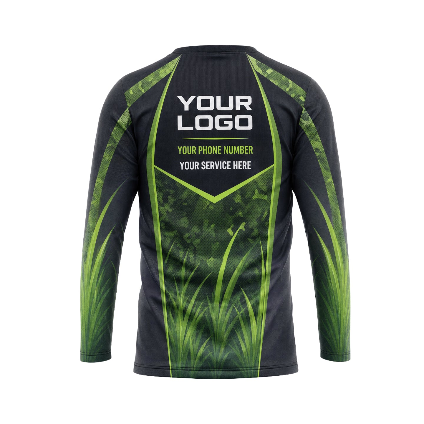 Green Camo Field custom jersey LCJSC0004 - back