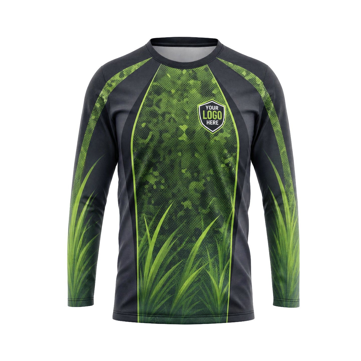 Green Camo Field custom jersey LCJSC0004 - front