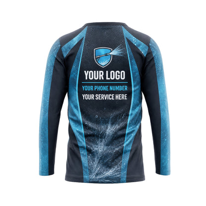 Teal Angular Blocks custom jersey PWJSC0002 - back