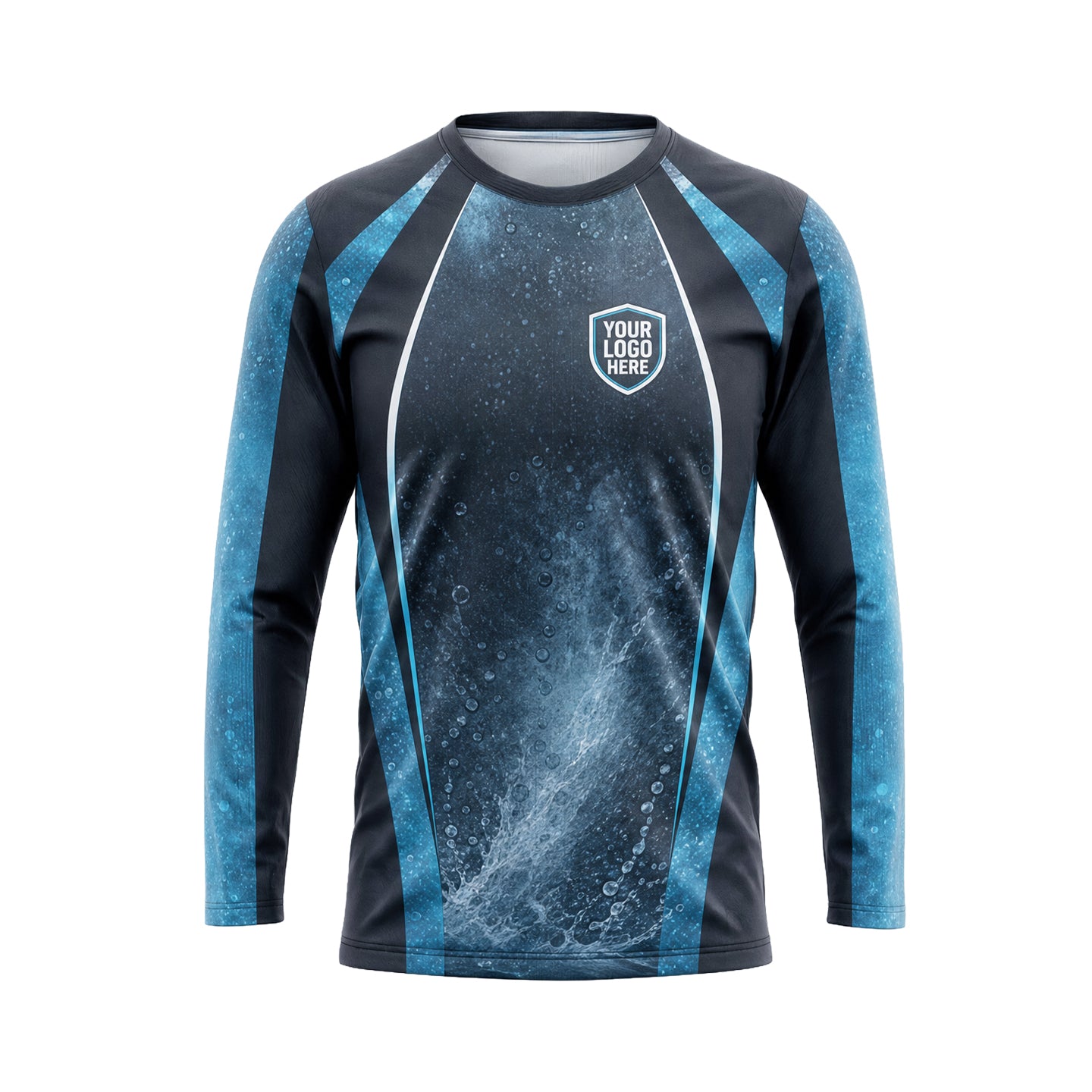 Teal Angular Blocks custom jersey PWJSC0002 - front