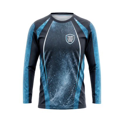Teal Angular Blocks custom jersey PWJSC0002 - front