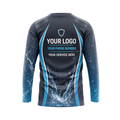Sky-Blue Halftone custom jersey PWJSC0003 - back