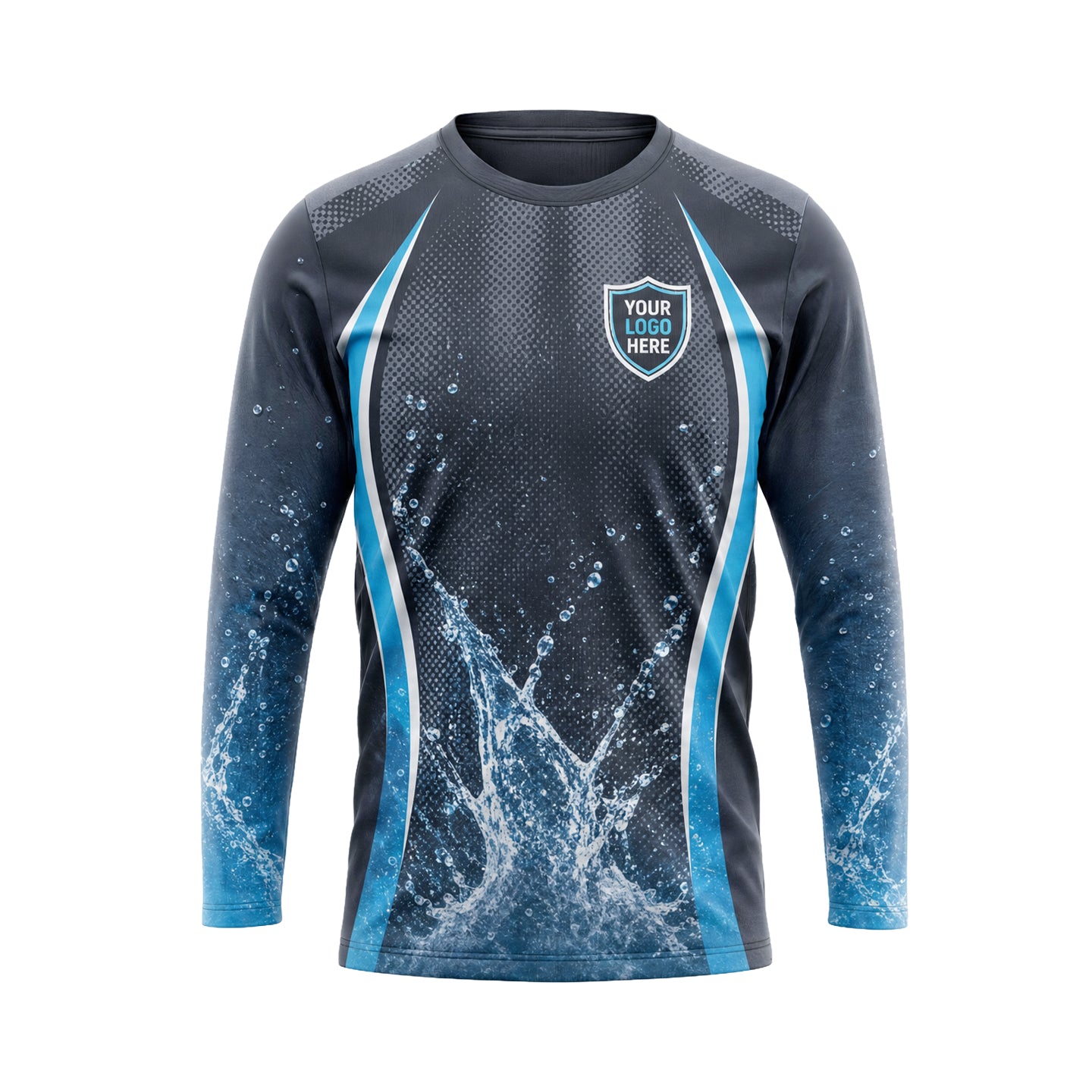 Sky-Blue Halftone custom jersey PWJSC0003 - front