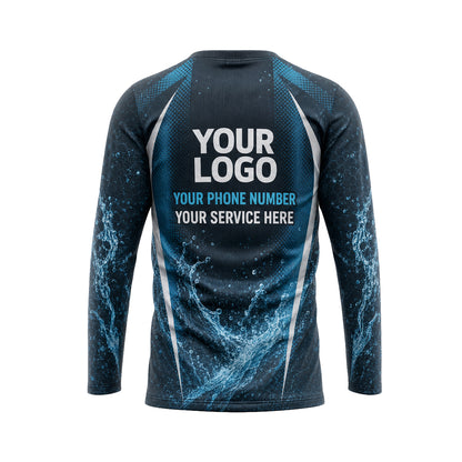 Aqua Hex Splash custom jersey PWJSC0004 - back