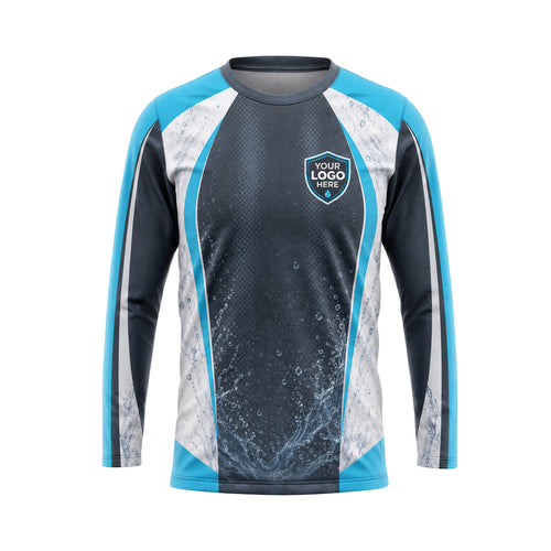 Turquoise White Panels custom jersey PWJSC0005 - front