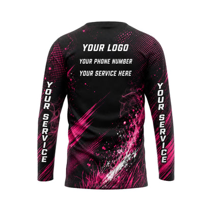 Magenta Smoke Slash abstract print shirt LCABSV0001 - back