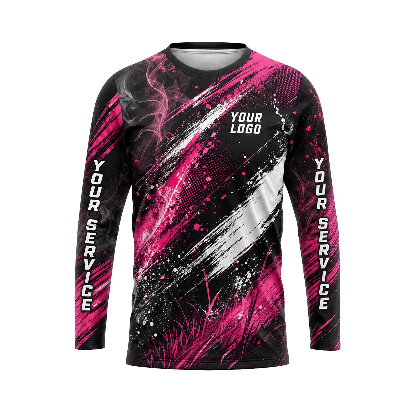 Magenta Smoke Slash abstract print shirt LCABSV0001 - front