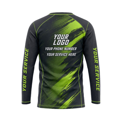 Volt Lime Streak abstract print shirt LCABSV0004 - back