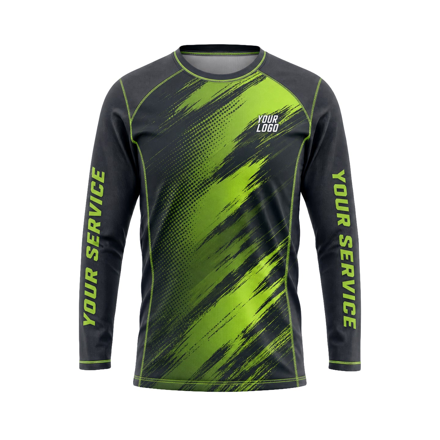 Volt Lime Streak abstract print shirt LCABSV0004 - front