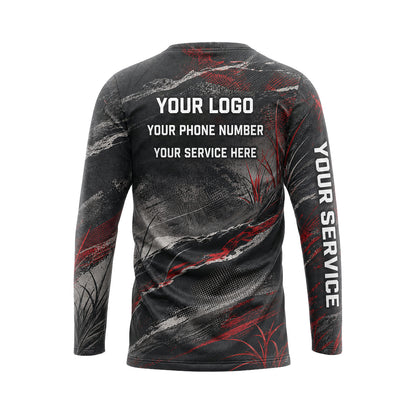 Crimson Ash Thicket abstract print shirt LCABSV0005 - back