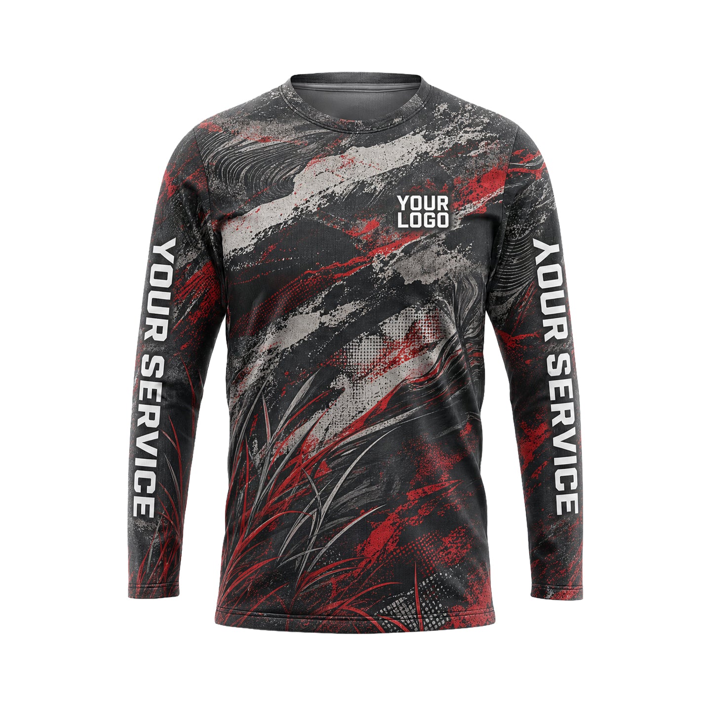 Crimson Ash Thicket abstract print shirt LCABSV0005 - front