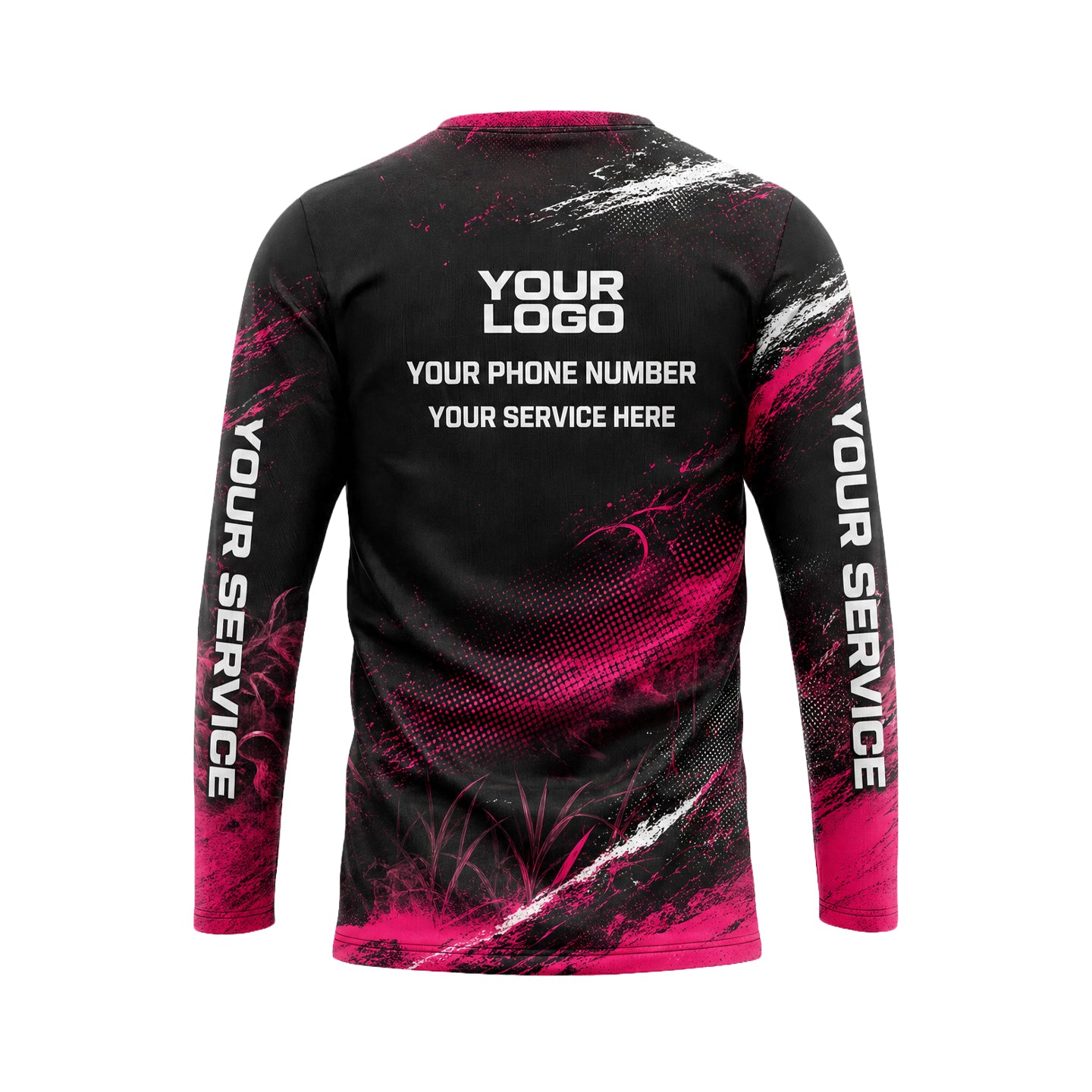Magenta Grass Slash abstract print shirt LCABSV0006 - back