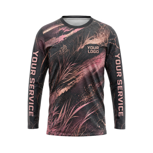 Rose-Gold Marble Reeds abstract print shirt LCABSV0007 - front
