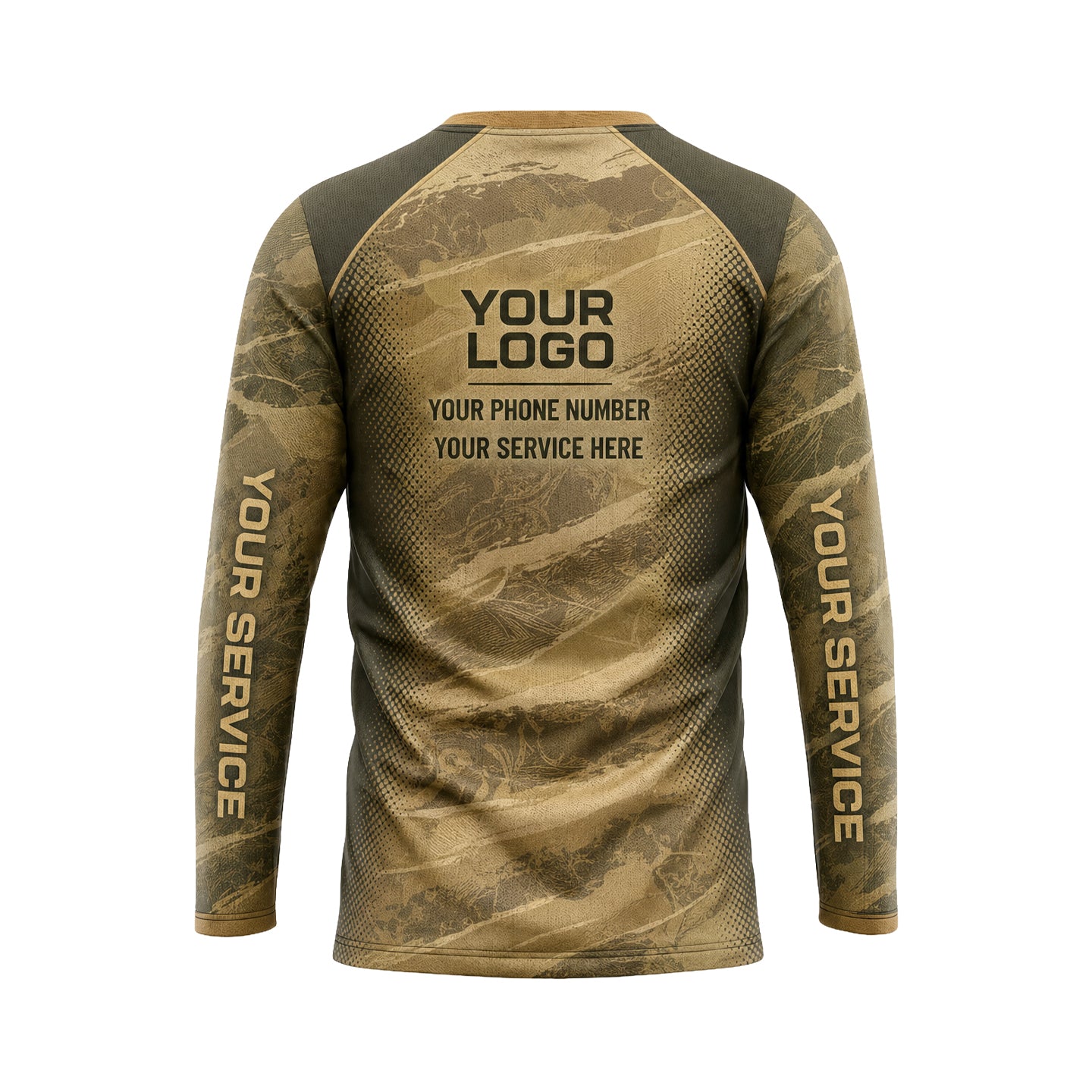 Desert Camo Foliage abstract print shirt LCABSV0008 - back