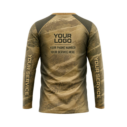 Desert Camo Foliage abstract print shirt LCABSV0008 - back