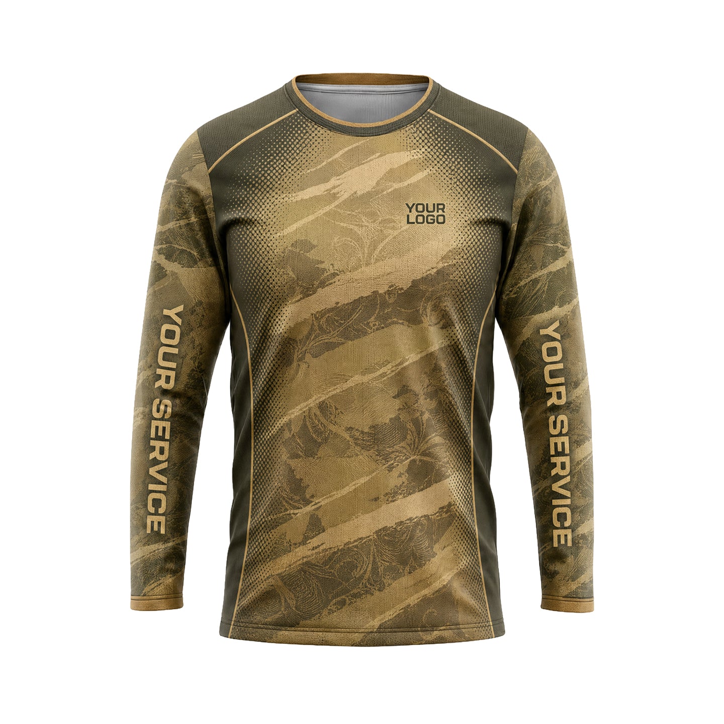 Desert Camo Foliage abstract print shirt LCABSV0008 - front