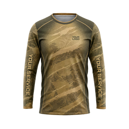 Desert Camo Foliage abstract print shirt LCABSV0008 - front
