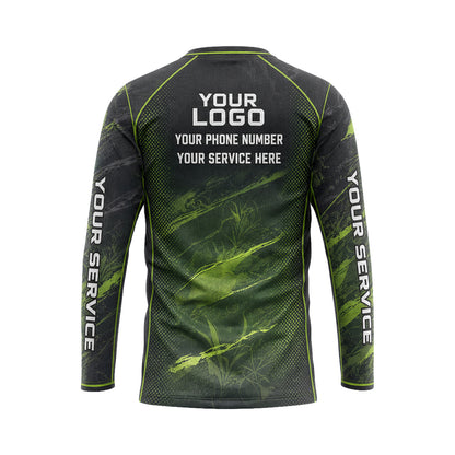 Toxic Green Claw abstract print shirt LCABSV0009 - back